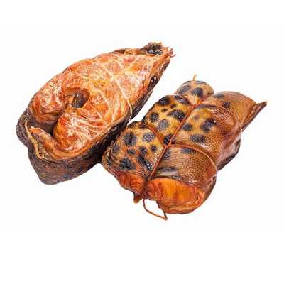 Зубатка пёстрая горячего копчения кусок ~ 500 г. Упаковка ~ 500 г