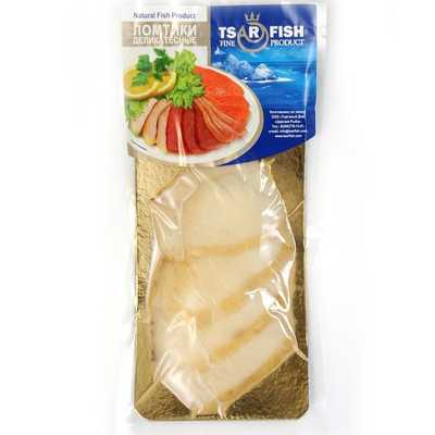 Масляная рыба филе-ломтики холодного копчения 150 г. Упаковка 150 г